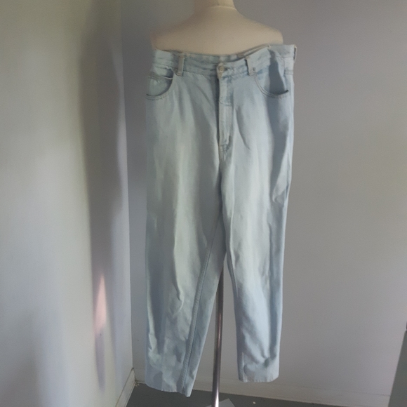 90s Vintage Jordache Light Blue Wash High-Waisted Jeans Size 15 - Picture 1 of 10